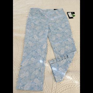 Paisley Blue/white Capri pant